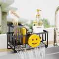 Smiley Face Kitchen Sink Caddy with Self-Draining Sponge Holder
