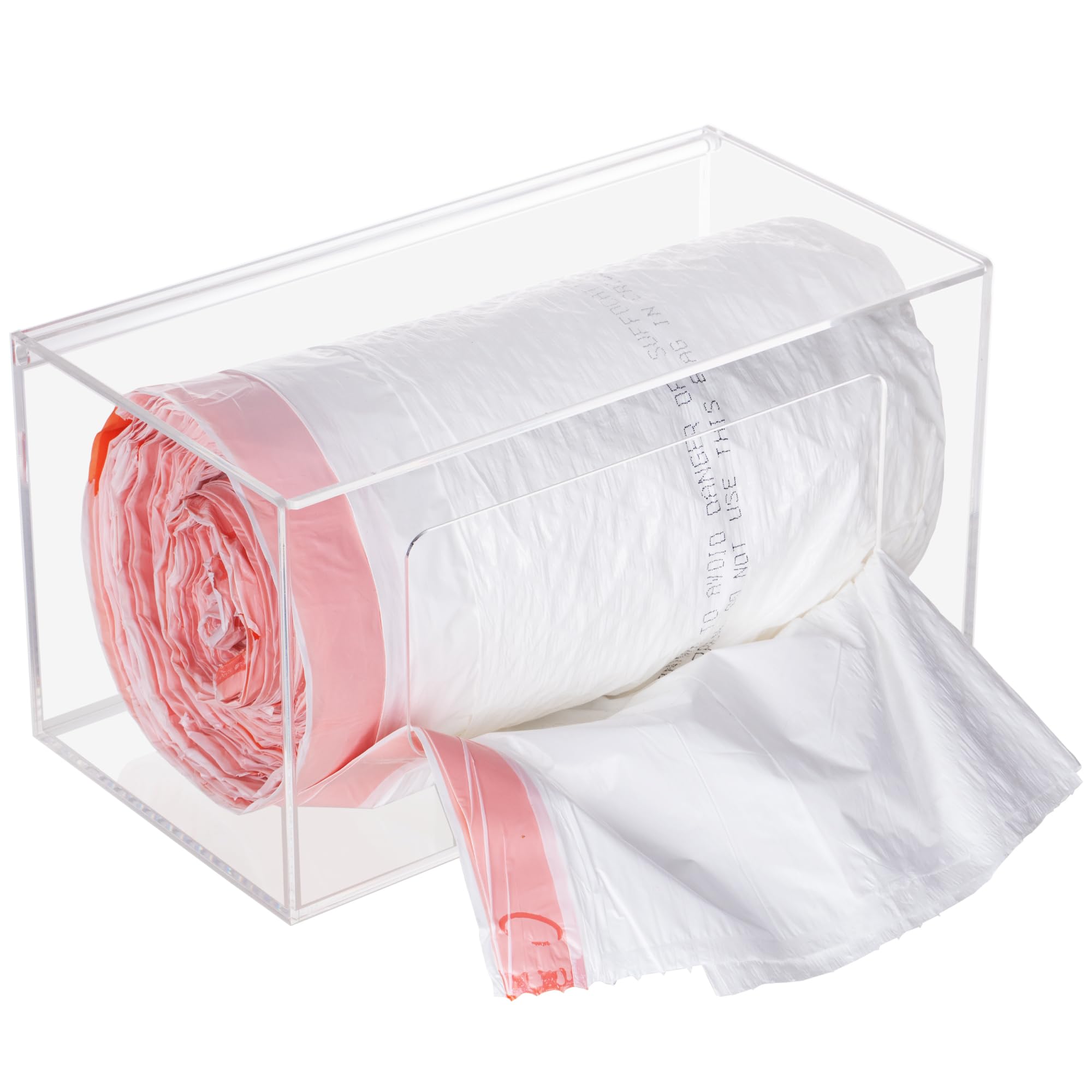 Large Trash Bag Holder with Lid Wall Mount