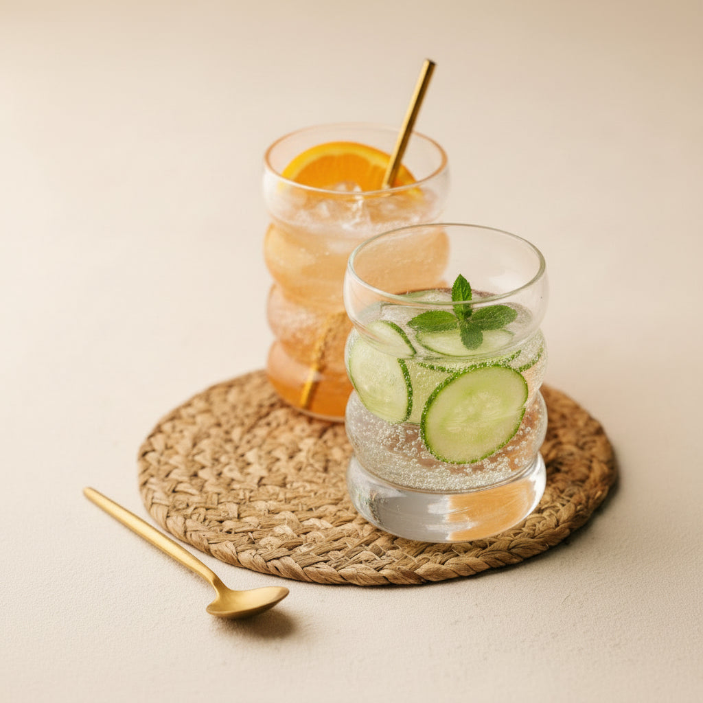 Wavy Heat-Resistant Glass Cup