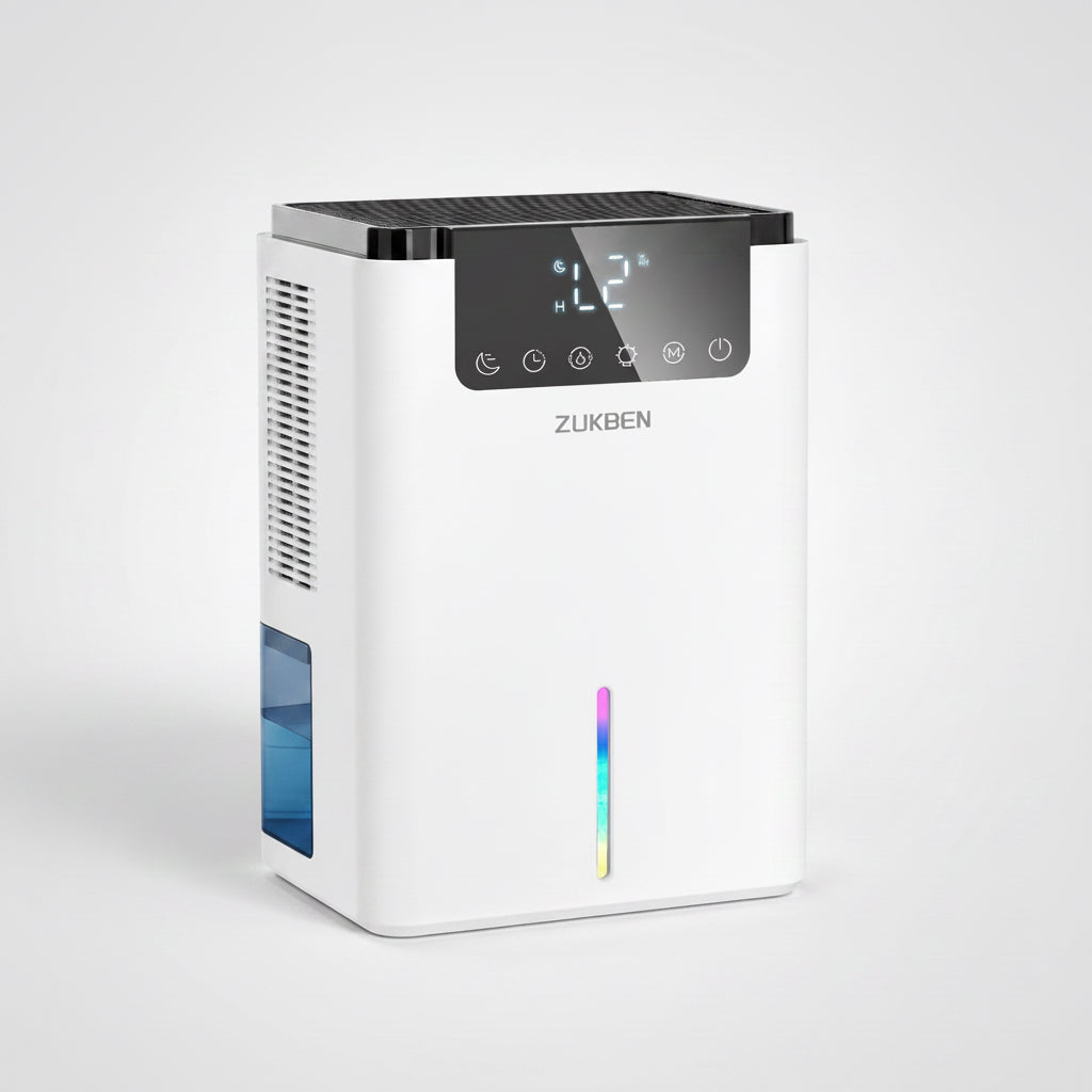 Small Dehumidifier for Home 75 OZ | Auto Defrost, 12H Timer, 2 Modes | Bedroom, Bathroom & RV