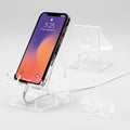 2 Pack Acrylic Phone Stand with Cord Organizer for Desk in Clear