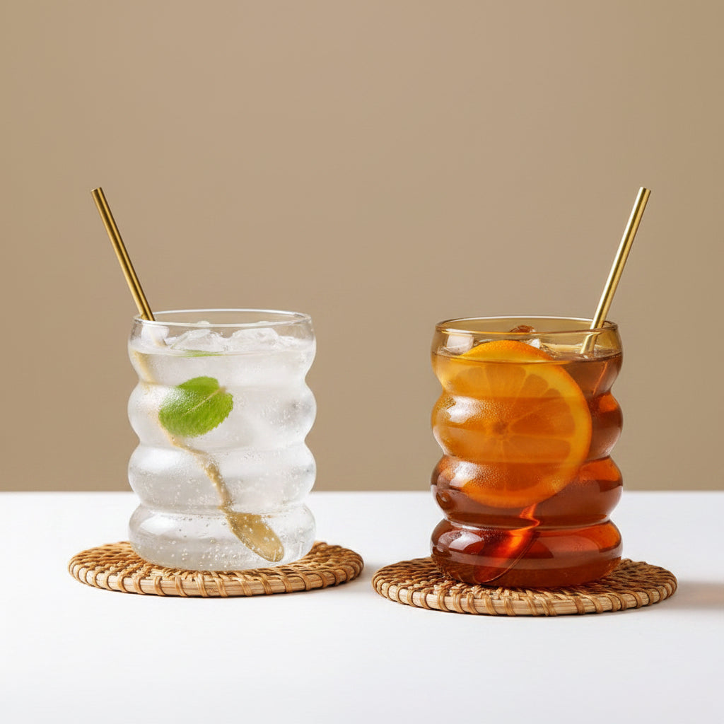Wavy Heat-Resistant Glass Cup