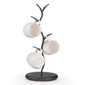 Leaf Design Wooden Mug Tree Holder