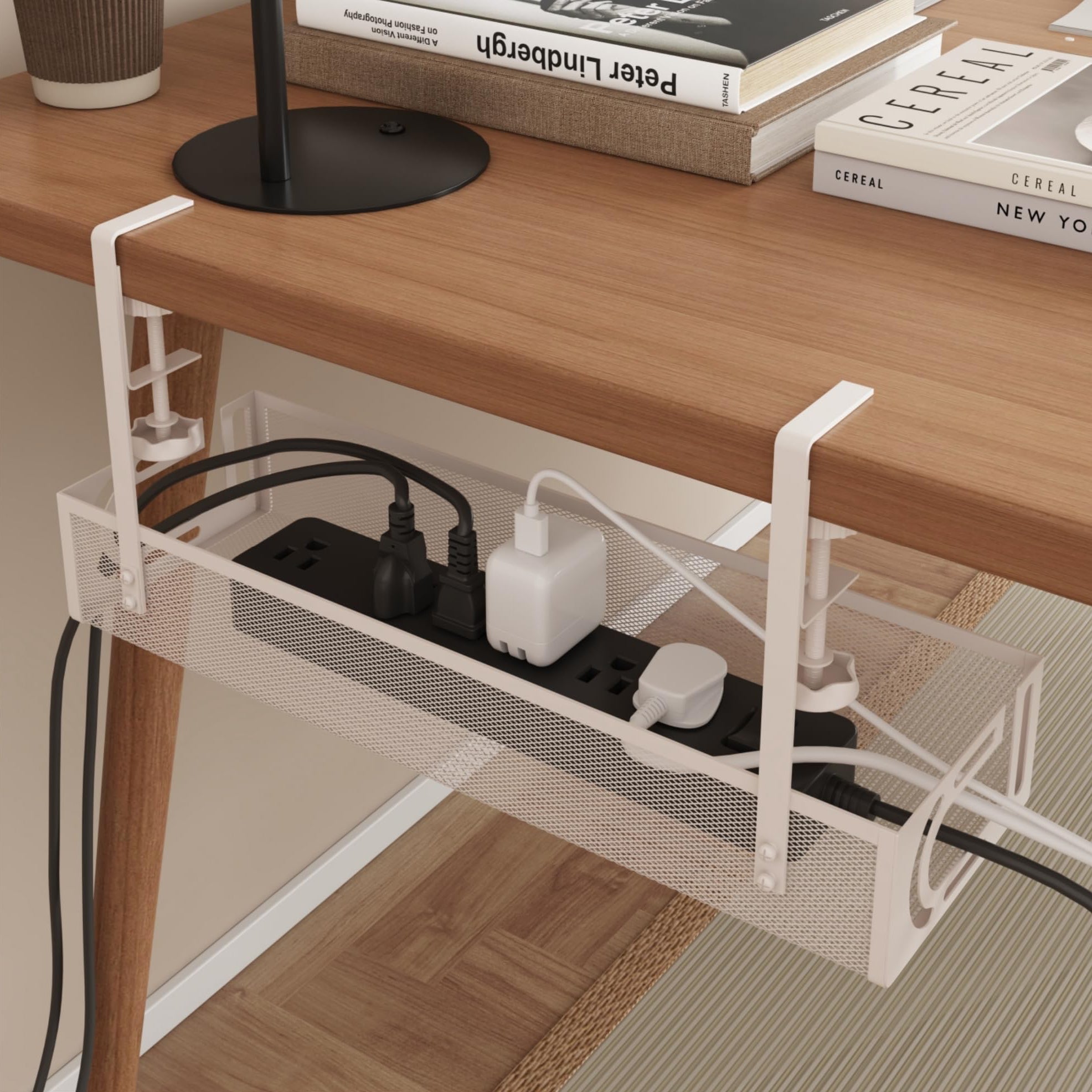 Under Desk Cable Management Tray Organizer