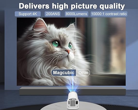 Mini Portable Bluetooth Smart Projector 4K 1080P