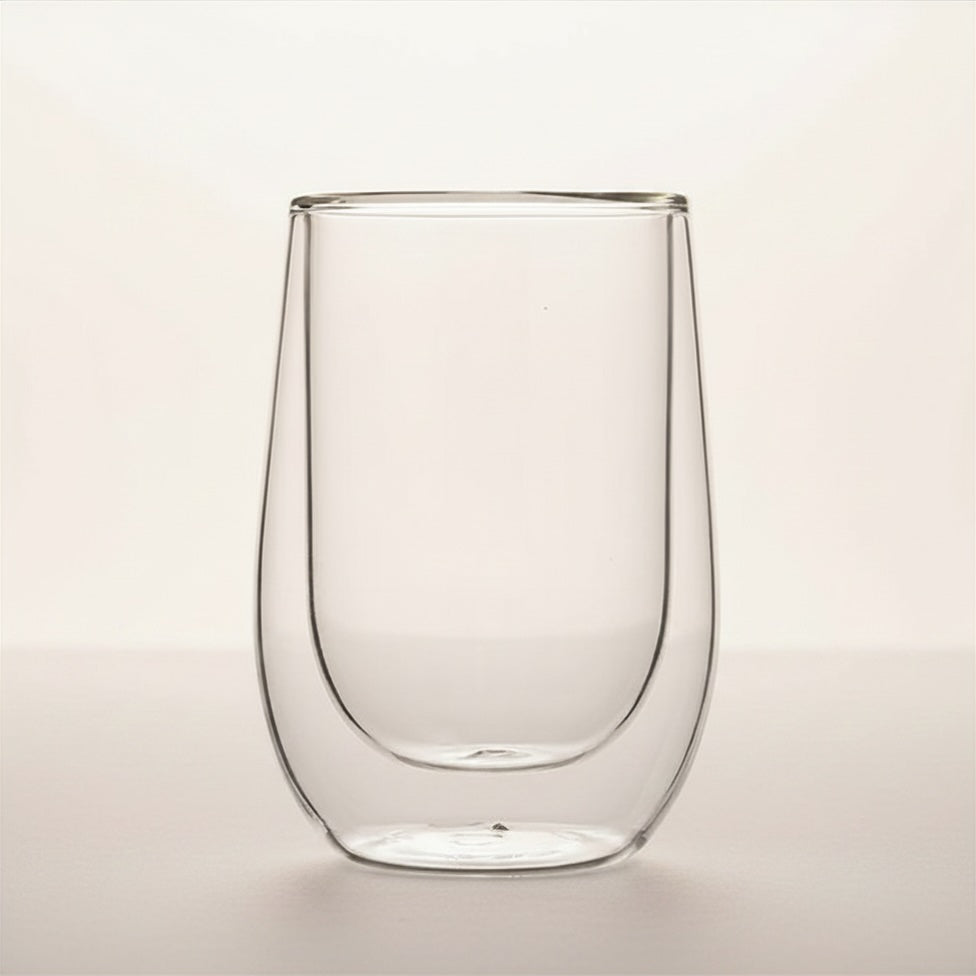 Double-Layer Colored Glass Cup
